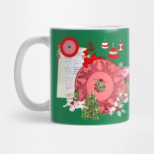 Midcentury Christmas Pupper Collage Mug